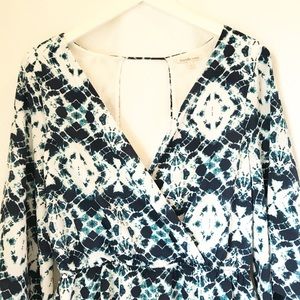 Shibori Long Sleeve Romper
